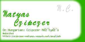 matyas czipczer business card